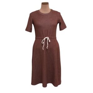 Roolee Midi Sweater Dress Size Small Brick Red